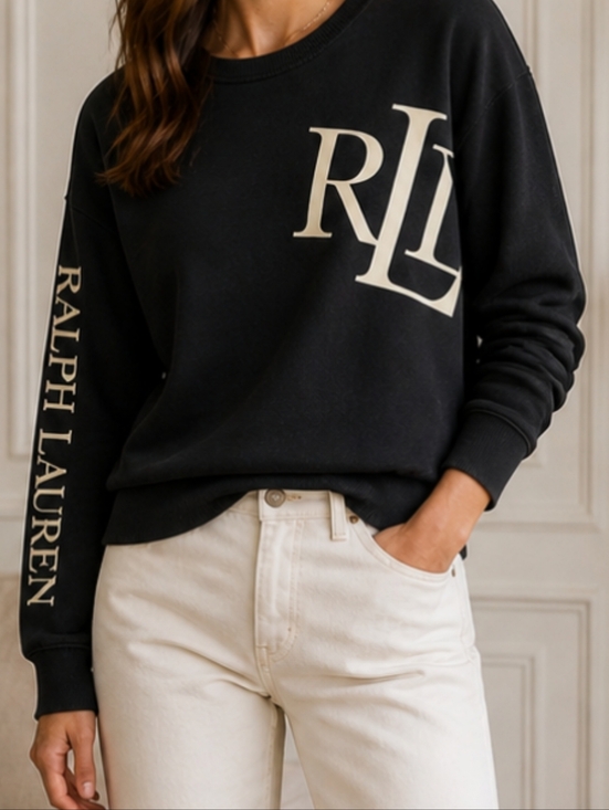Ralph Lauren Sweaters - Ralph Lauren RL Black Label Loose Fit Oversized Cotton Blend Size M